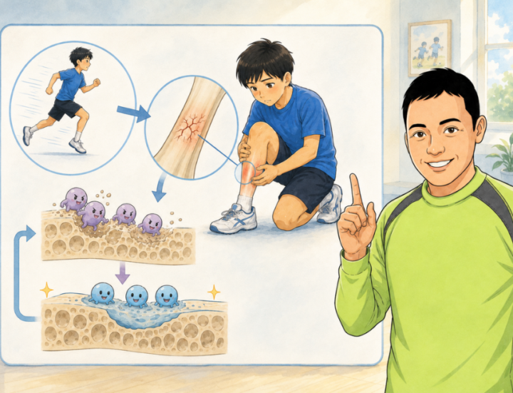 しゃがんでいる男性