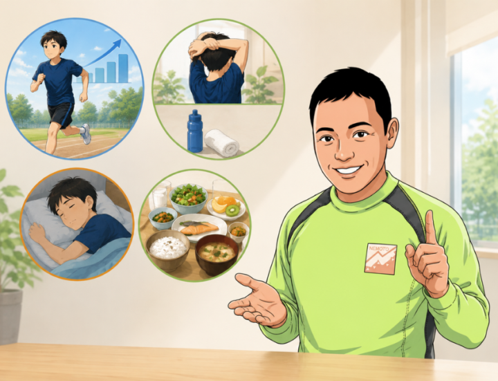 走っている男性
