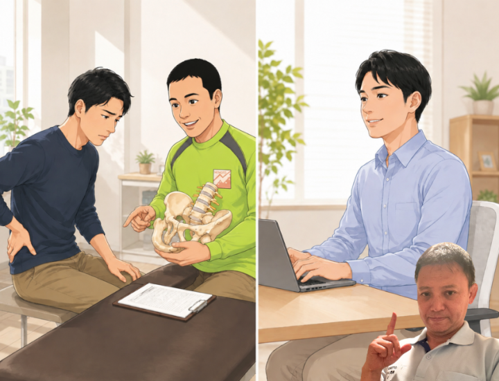 デスクワークをしている男性