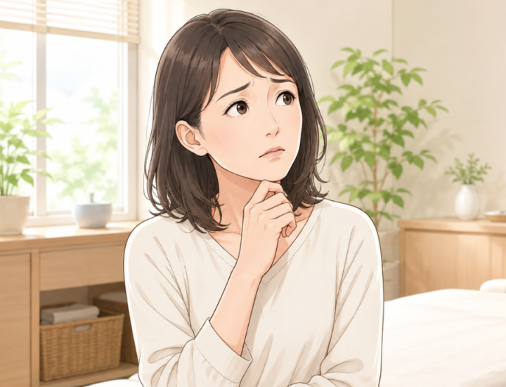 不安になっている女性