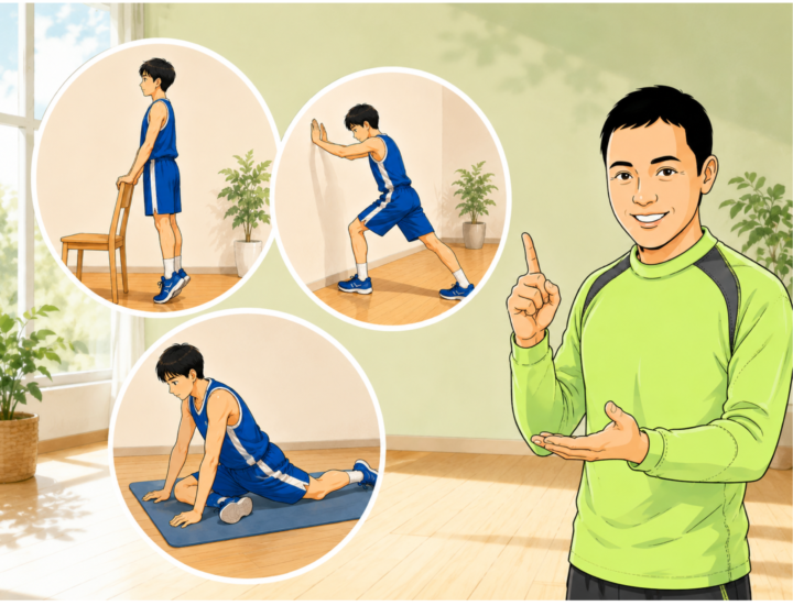 ストレッチしている男性