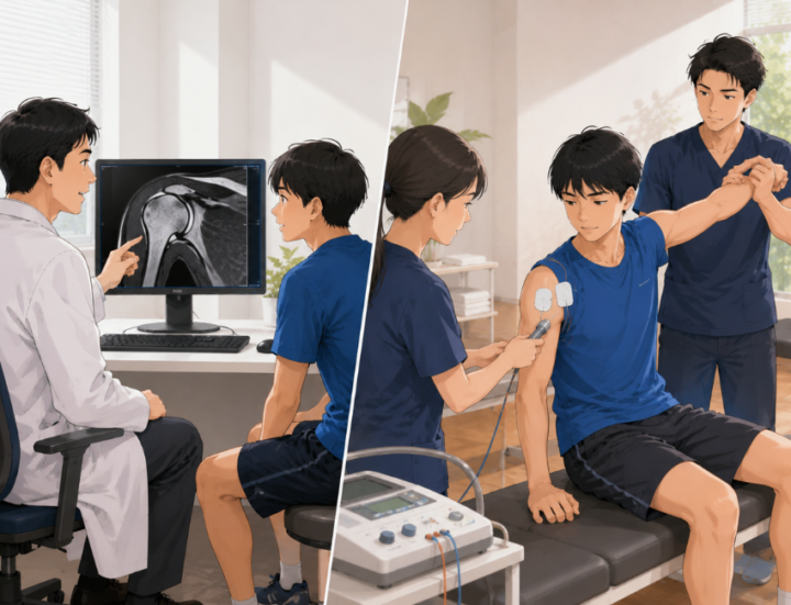 レントゲンを見ている男性