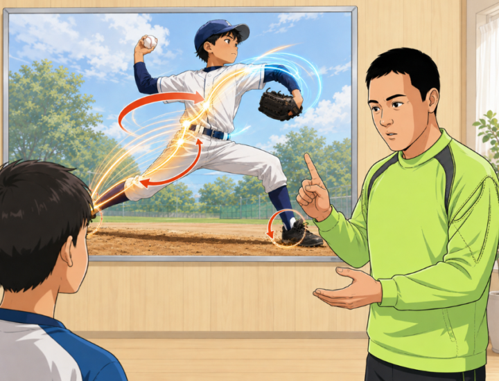 投げている男性