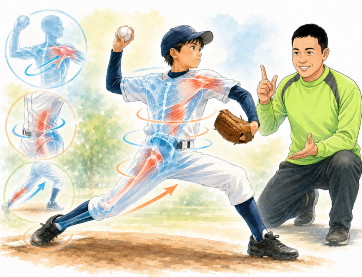 投球をしている男性