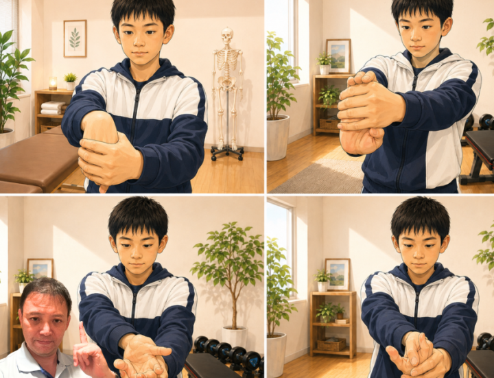 ストレッチをしている男性