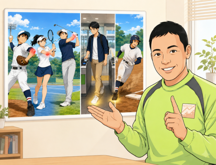 投球をしている男性