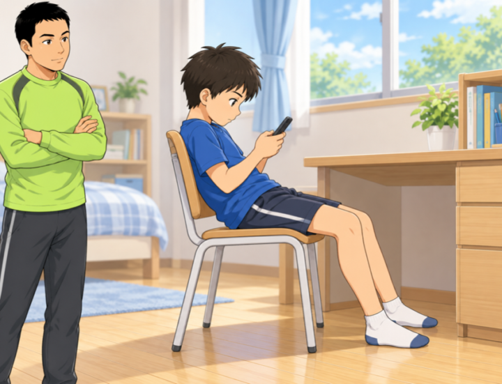 子どもの姿勢低下
