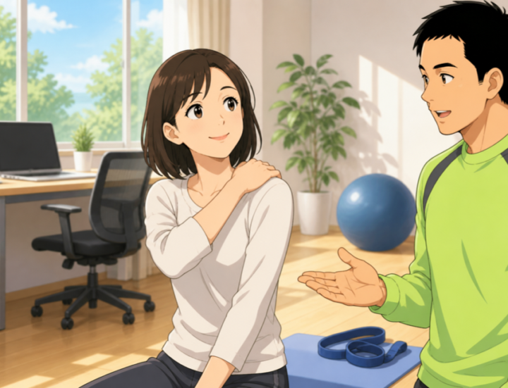 肩の重さが改善した女性