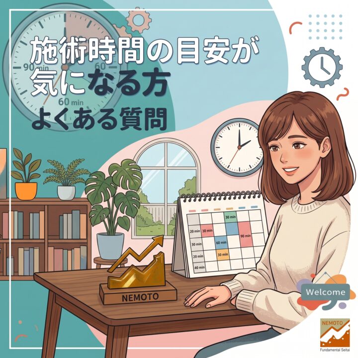 よくある質問　施術時間の目安が気になる方　　の画像