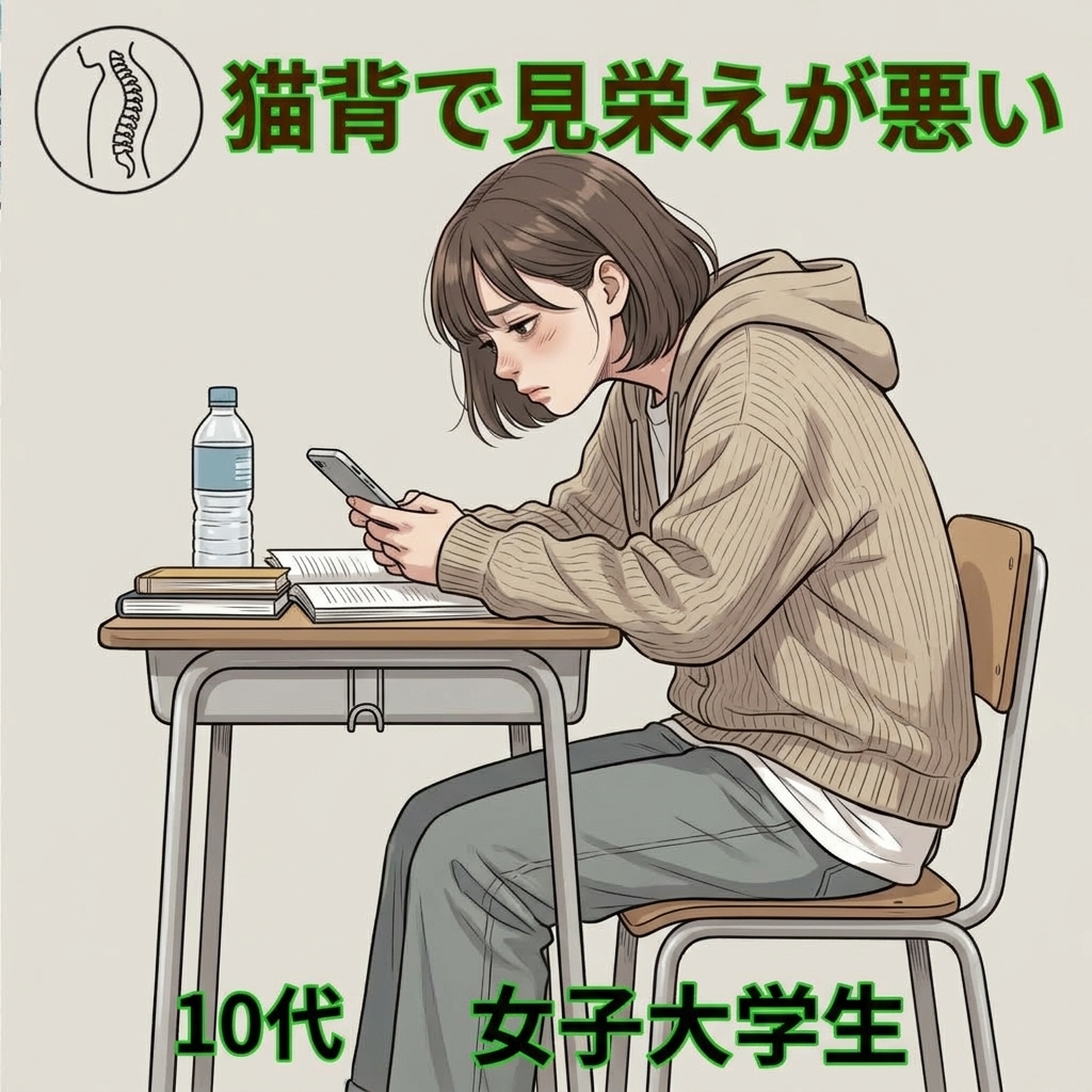 猫背の姿勢矯正の症例