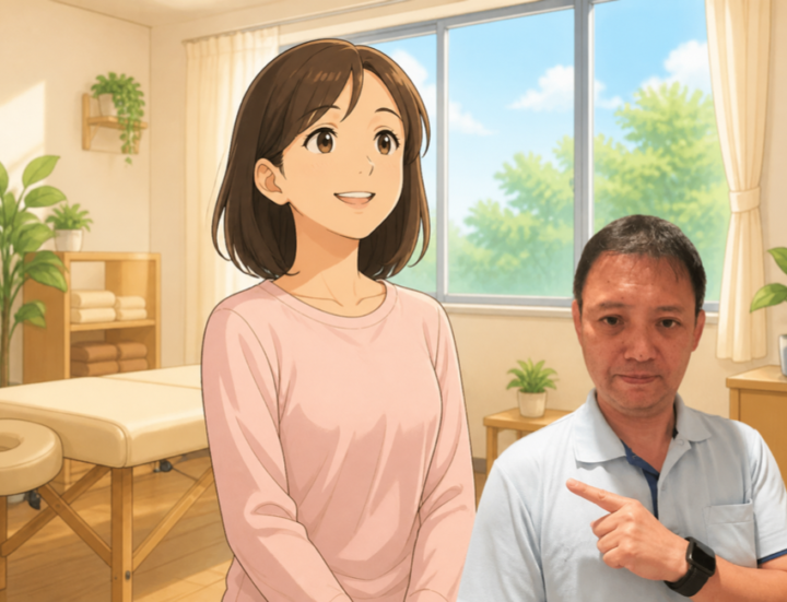 負担が軽くなった女性と整体師