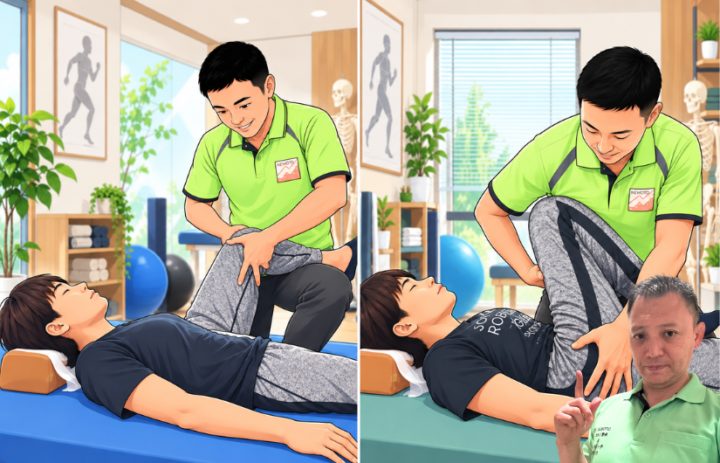 施術をしている男性
