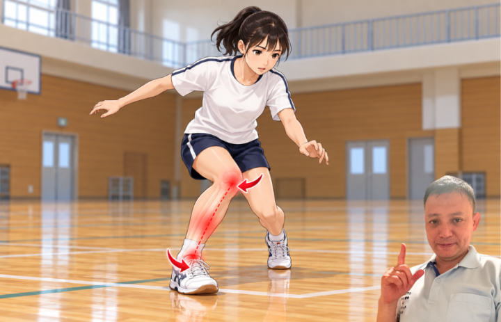 運動をしている女性