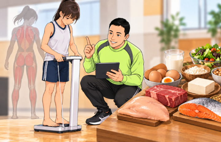 検査をしている女性