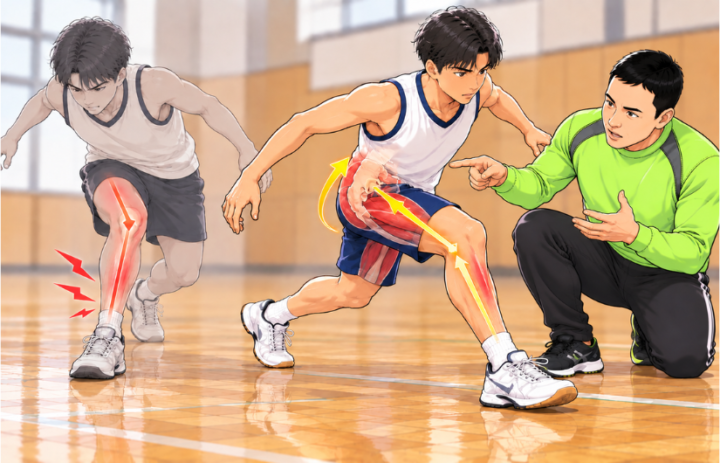 指導を受けている男性