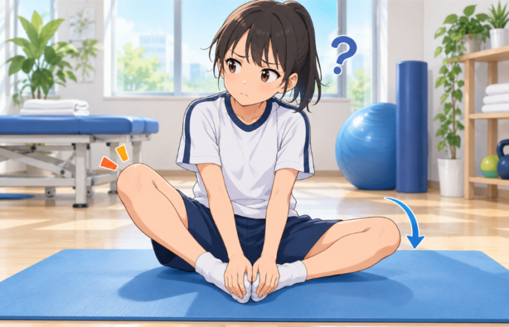 ストレッチをしている女性