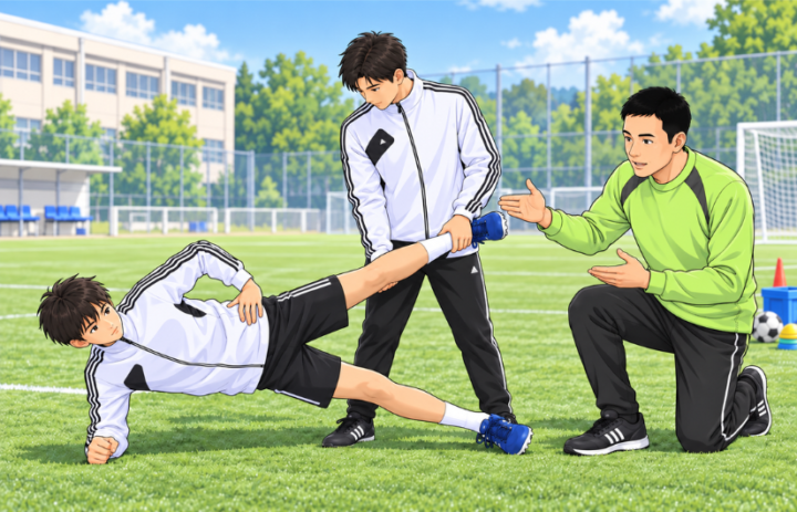 トレーニングをしている男性