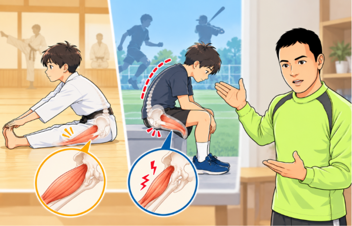 ストレッチをしている男性
