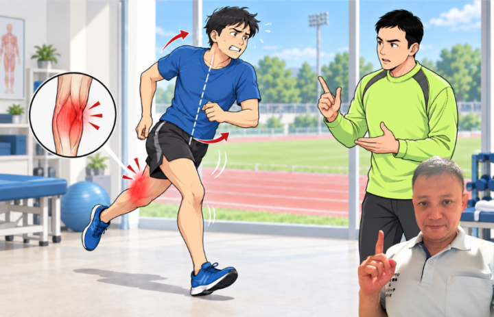 走っている男性