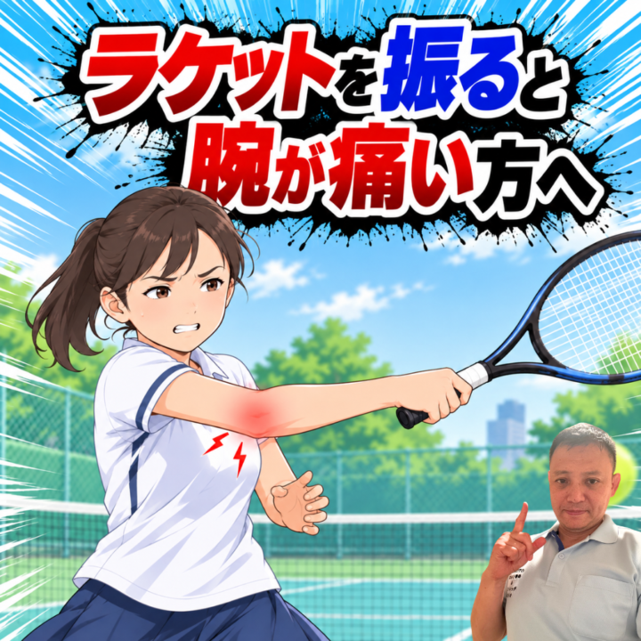 ラケットを振ると腕が痛い方への画像