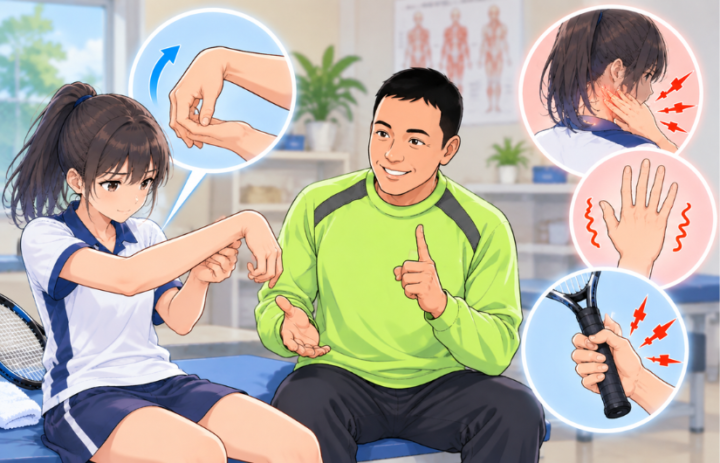 ストレッチをしている女性