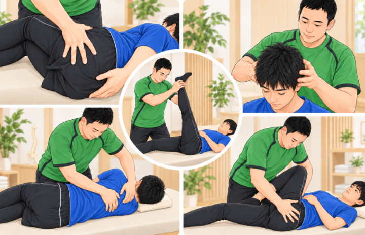 施術を受けている男性