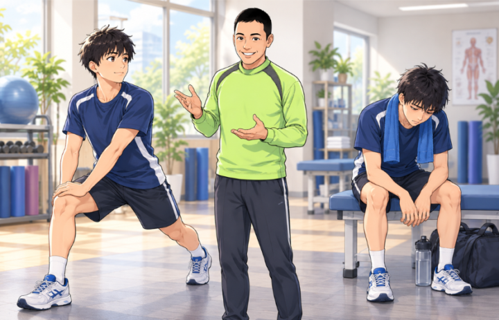 説明をしている男性