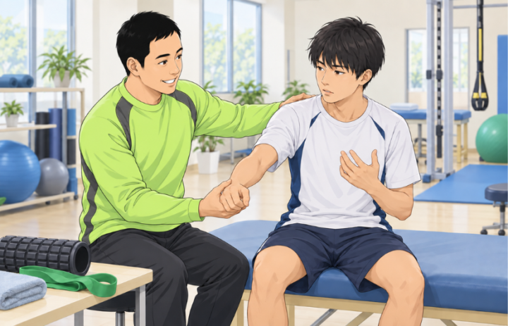 座っている男性