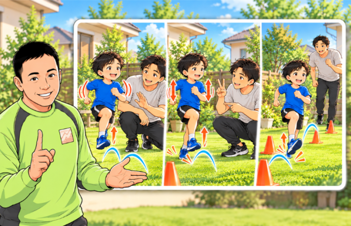 走っている子供