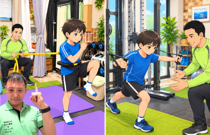 トレーニングをしている男性