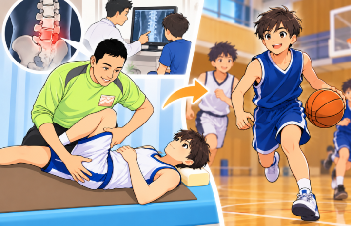 バスケをしている男性