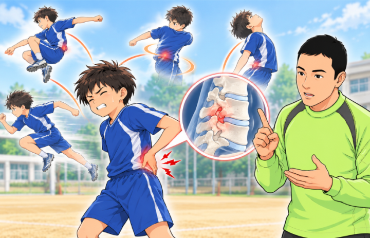 腰に手を当てている男性