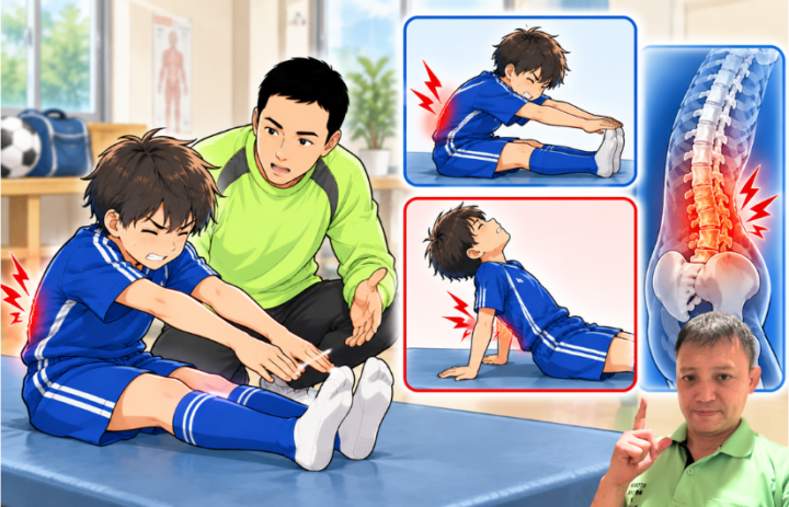 ストレッチをしている男性
