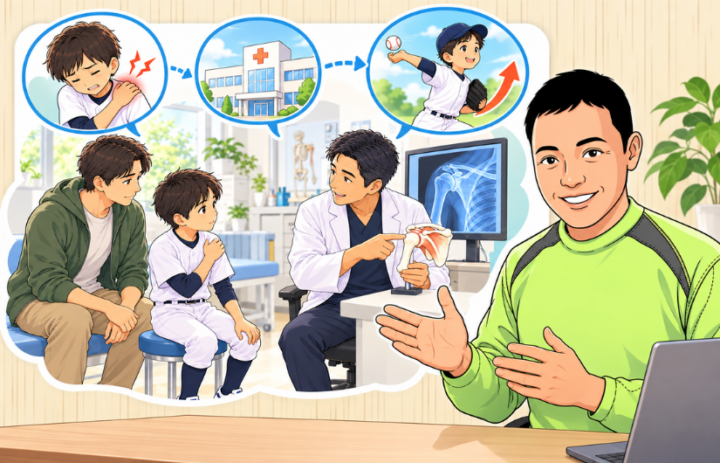 医師が説明している