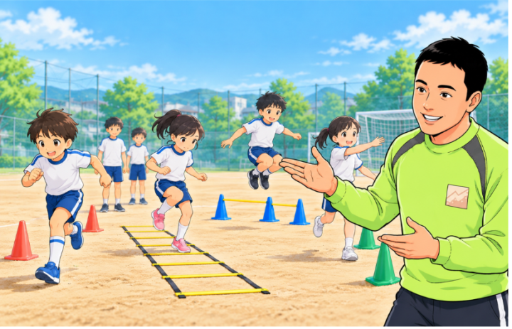 運動をしている男性