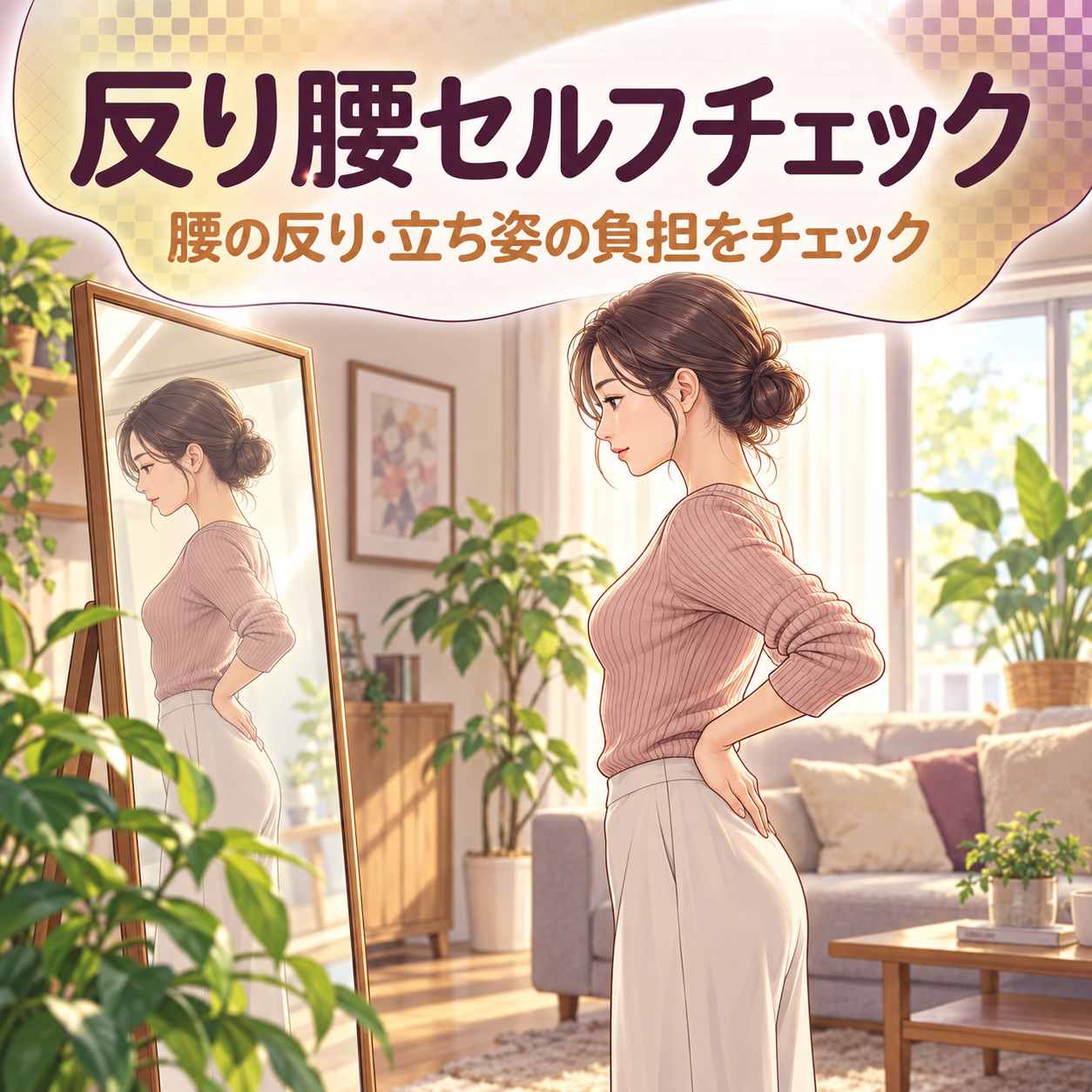 反り腰セルフチェック