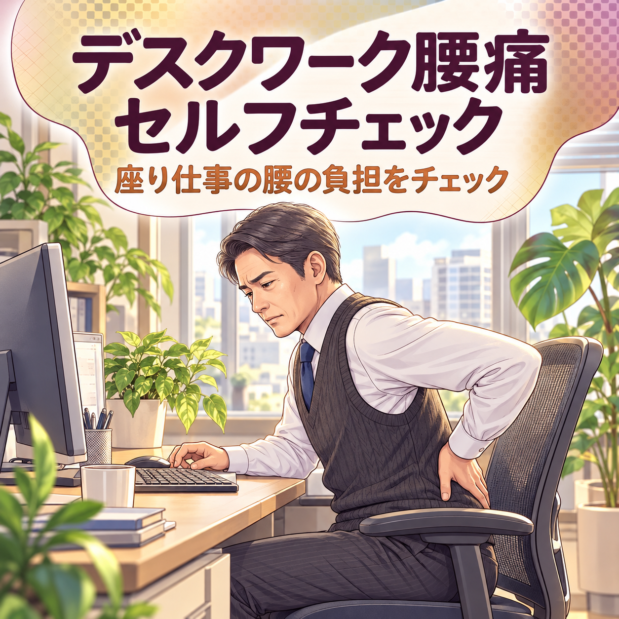 デスクワーク腰痛セルフチェック