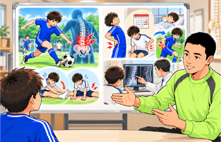 説明を聞いている男性