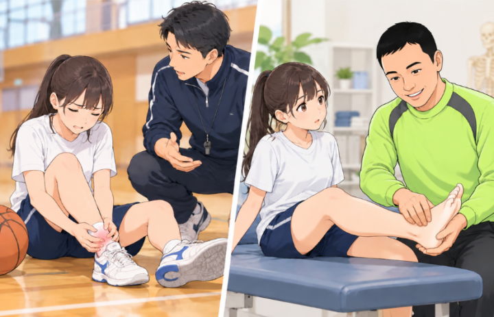 施術をしている男性
