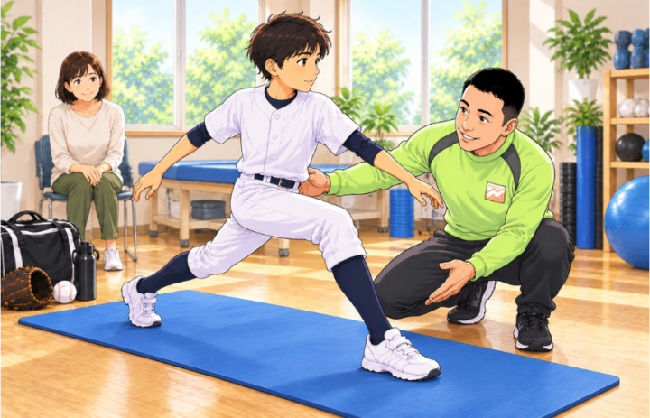 指導をしている男性