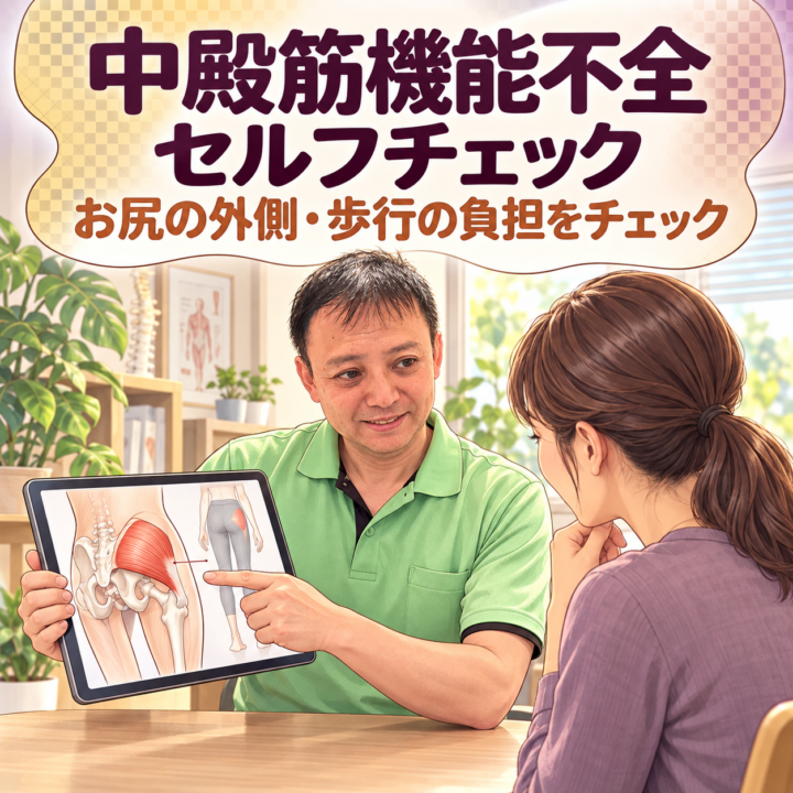 中殿筋機能不全セルフチェック｜ねもと整体の画像