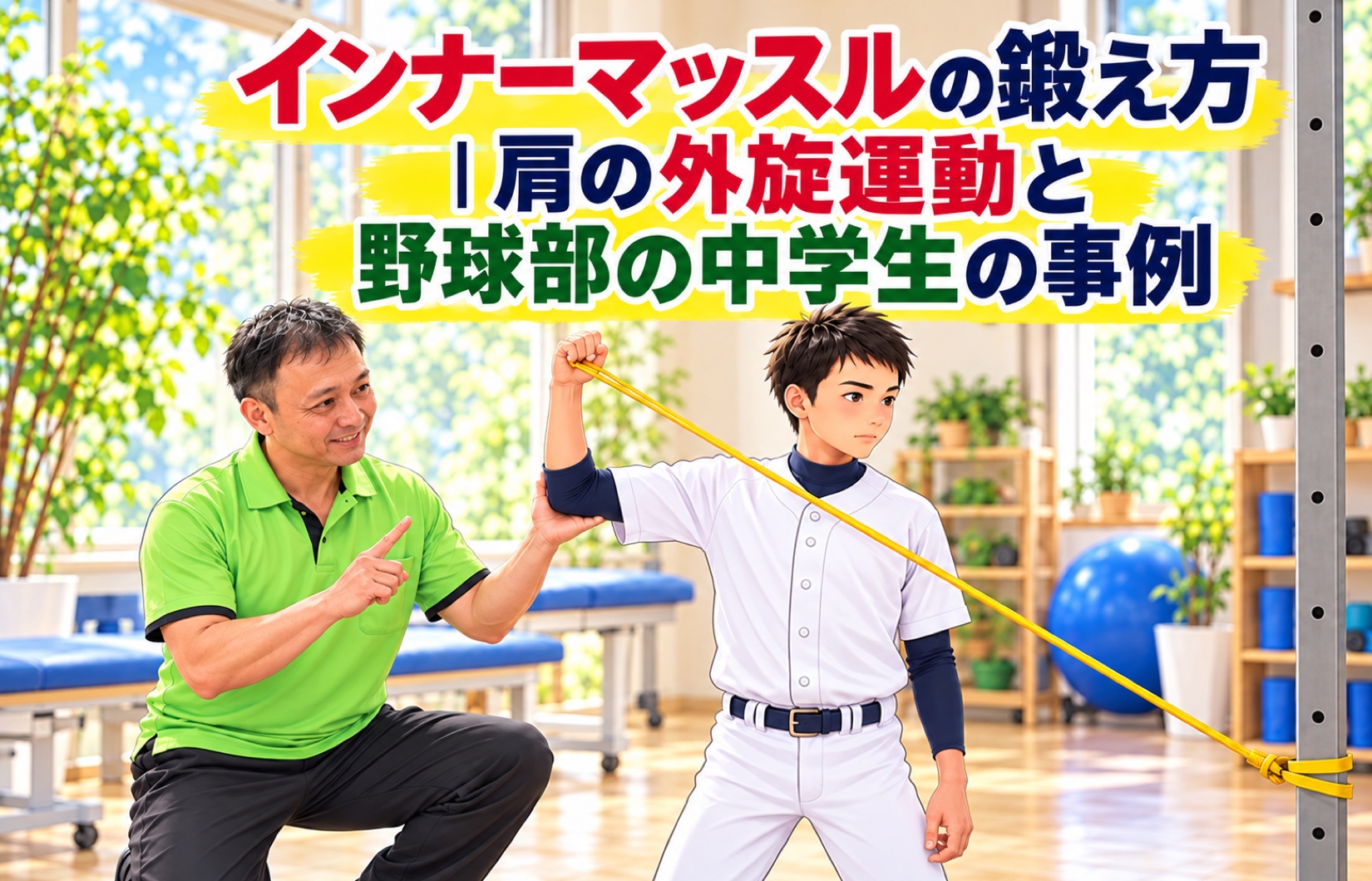 インナーマッスルの鍛え方｜肩の外旋運動と野球部の中学生の事例
