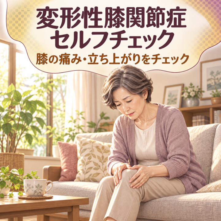 変形性膝関節症セルフチェック｜ねもと整体の画像