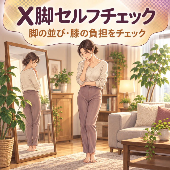 X脚セルフチェック｜ねもと整体の画像