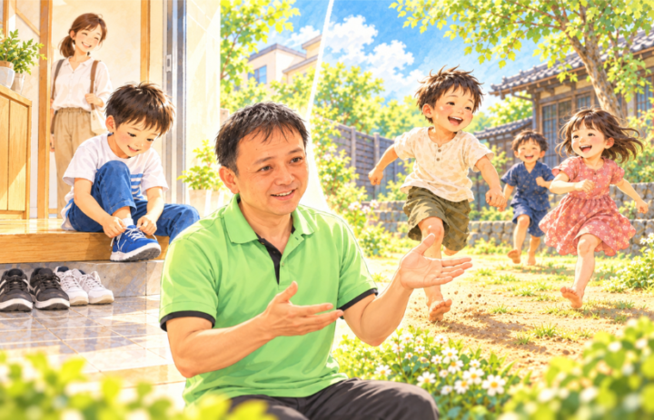 説明をしている男性