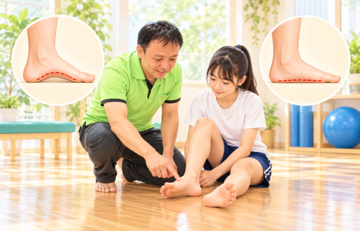 しゃがんでいる女性