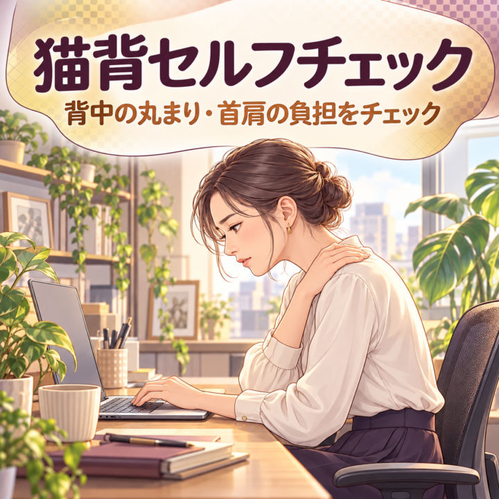 猫背セルフチェック｜ねもと整体の画像