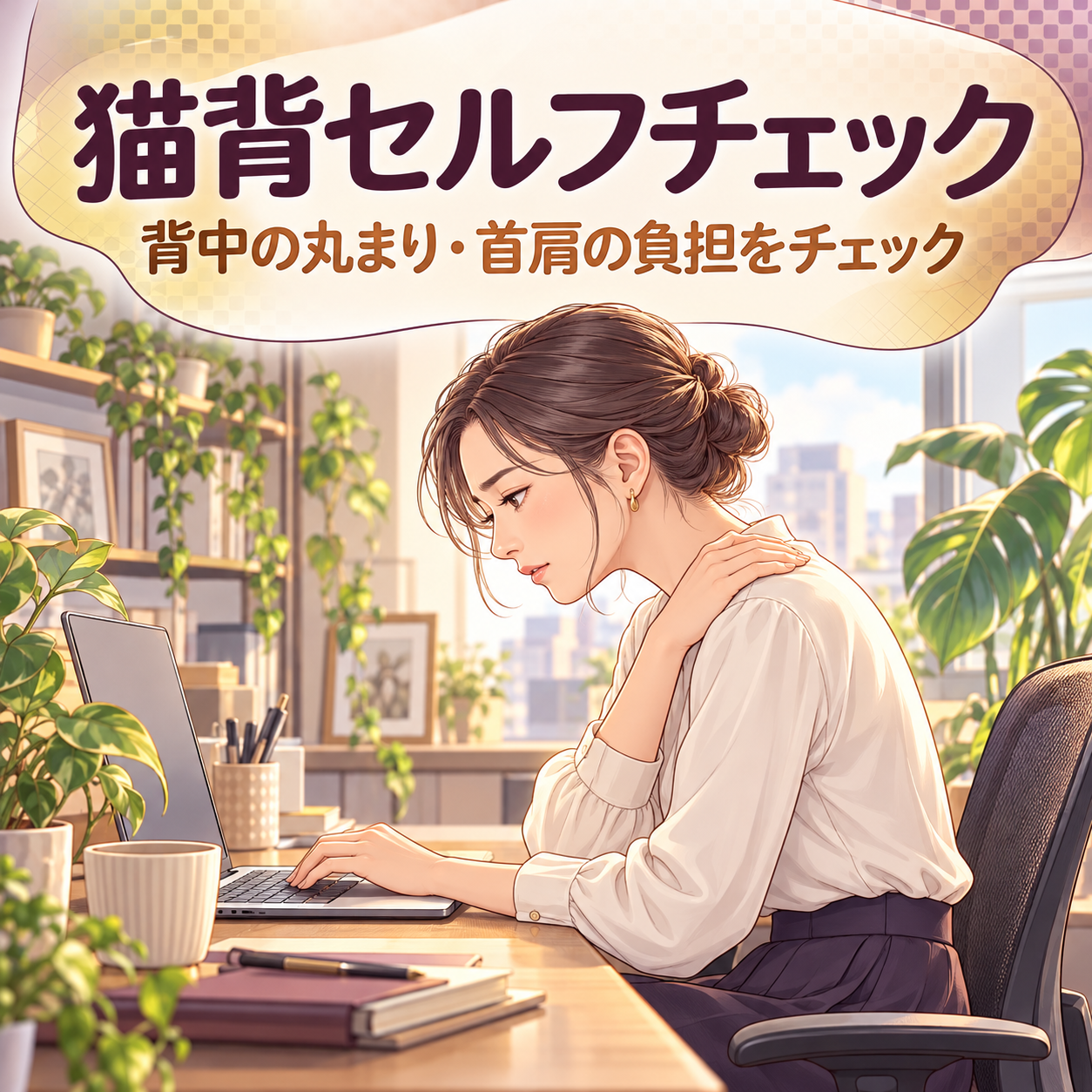 猫背セルフチェック