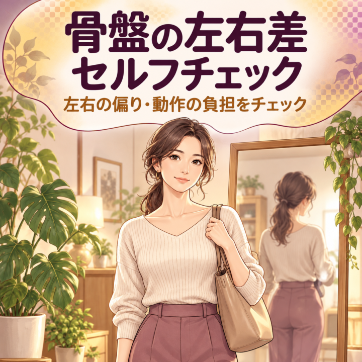 骨盤の左右差セルフチェック｜ねもと整体の画像