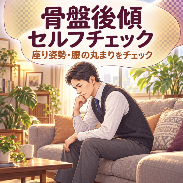 骨盤後傾セルフチェック｜ねもと整体の画像